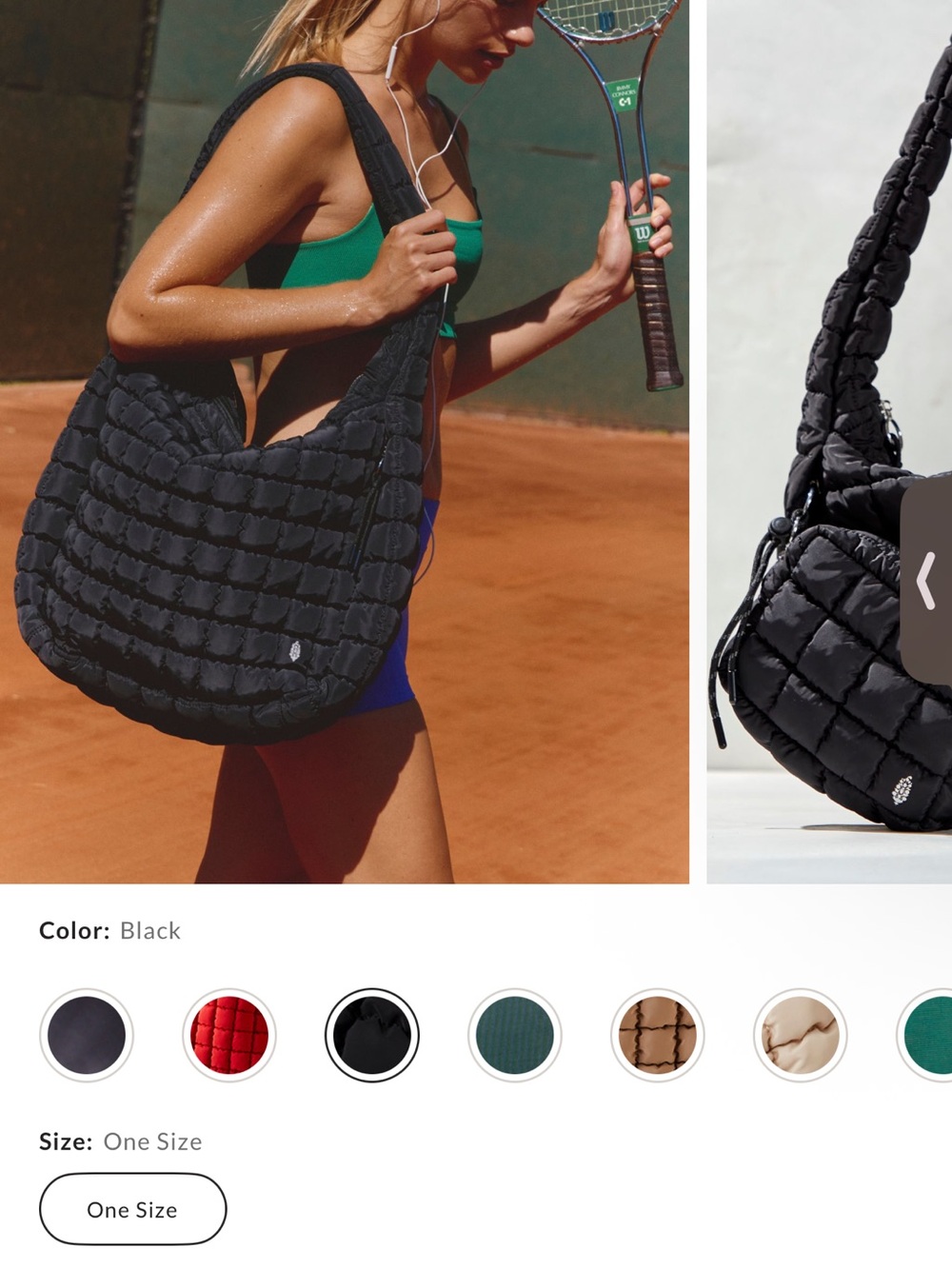 FP Quilted Black Shoulder Bag - Women - Picture 2 of 3